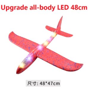 (Ready Stock) 48cm LED DIY Kids Toys Hand Throw Flying Glider Planes Foam Aeroplane Model Party Bag Fillers Flying Glider Plane Toys Kids Game