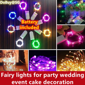 🔥SG LOCAL STOCK🔥2M 3M 5M 10M Fairy Lights Battery included & Ready for use LED Fairy Lights for Party Propose Wedding Event Cake Decoration Gift Box Decoration Christmas Accessory