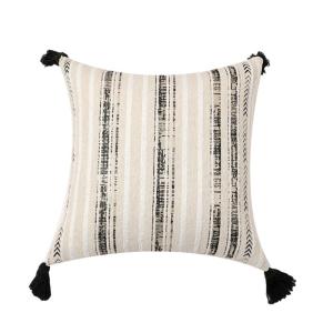 Chenilles Jacquard Craft Pillowcase Vintage Decorative Knits Pillow Cover with Tassels Single-sided Throw Cushions Cover