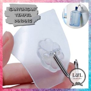 Gantungan Tempel Dinding Kait Perekat Multifungsi Hook Tempel Kuat Bebas Paku Kamar Mandi Dapur