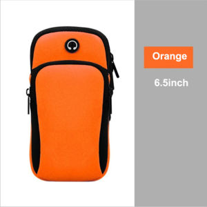 Black Phone Bag Sports Armband For Below 6.5 inches Phones Multiple Compartment Exercise Workout Running Waterproof Arm Bag
