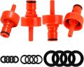 Carbonator Cap, 4 Pack Plastic Carbonation Cap 5/16” Barb Ball Lock Counter Pressure Bottle Filling Cap Forced CarbonationBottle Filling CO2 Coupling Cap for Soda Beer with Extra 9 O-Rings. 
