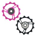 HASSNS Mountain bike road bike 11T 13T aluminum Jockey Wheel Rear Derailleur Pulley metal bearing guide pulley bearing for 7/8/9/10/11S. 
