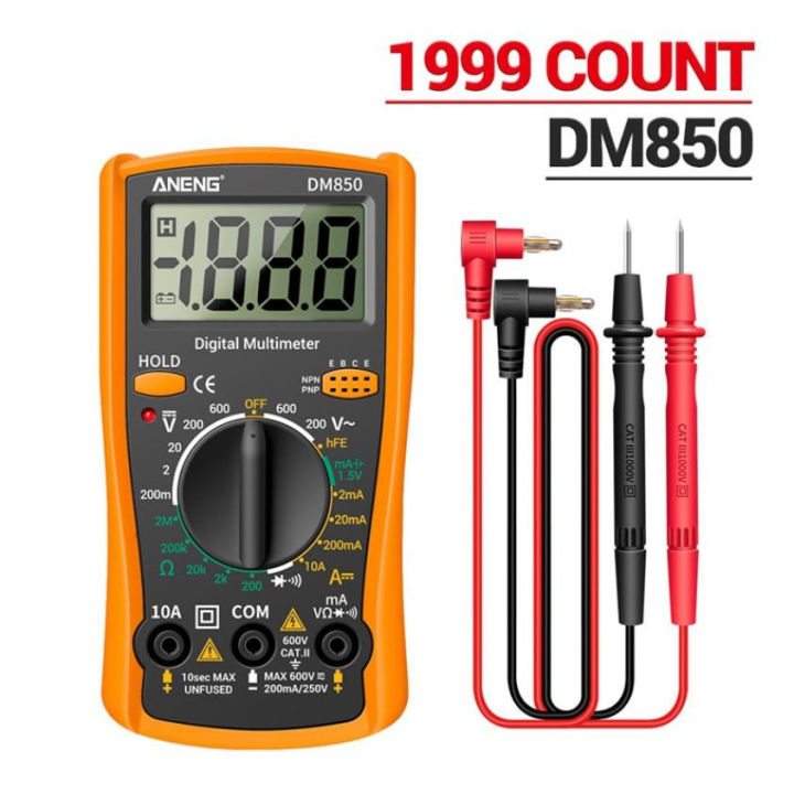 Multimeter Cod's COD Mini Digital Multimeter AC/DC Voltage Tester - XL830L - Black ...