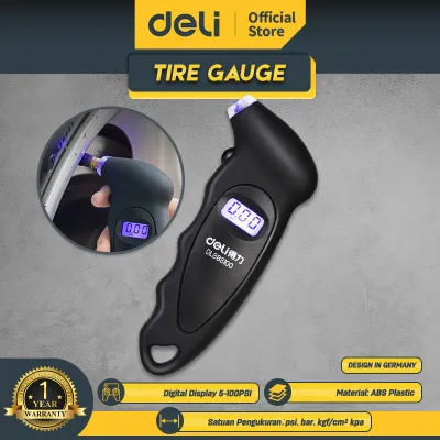 Deli Tire Gauge / Deli Alat Tester Digital Tekanan Angin DL886100