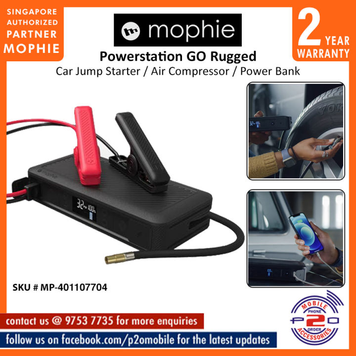 Mophie Powerstation Go Rugged with Air Compressed / Jump Starter / Power Bank, SKU # 401107704
