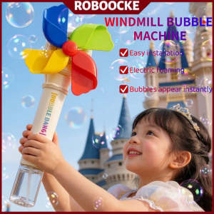 Bubble Machine New Windmill Bubble Machine Automatic Outdoor Bubble Machine Childrens Toy Outdoor Fun / Blower Toy