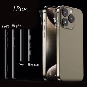 iPhone16 16Pro 16PrMax 16Plus 1-2Sets 9D HD Clear Matte Frosted Side Edge Soft Hydrogel Film Sticker For iPhone 16 15 14 13 12 Pro Max Plus Mini Anti Scratch Phone Frame Protector
