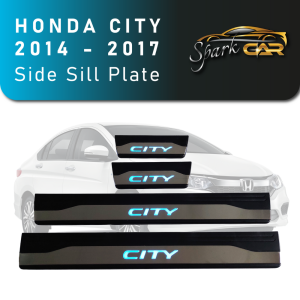 Honda City 2014 - 2017 Car Side Sill Step Plate with Blue Light LED