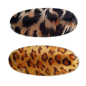 Fashionable Leopard Pattern Hair Clip Strong Grip Plastic Metal Hairpins For Women Teens Daily Use Styling Essential