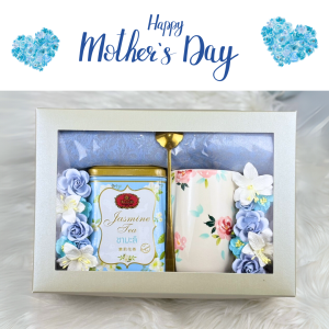 ของขวัญวันแม่ gift set gift box เซตของขวัญ ไหว้คุณแม่ ผ้าพันคอ ดอกมะลิช ชามะลิ แก้ว