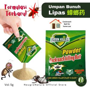 Green Killer Umpan Bunuh Lipas 5g Umpan Hapus Lipas Anti Cockroach Killer Powder 蟑螂引诱剂 蟑螂药