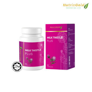 Pure NutrixGold Milk Thistle Plus 60 Vegetarian Capsules All Natural Herbal Liver Detox Formula Stimulate Toxin Discharge Gentle Non-Irritating Safe For Sensitive Body Daily Detox Care