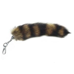 Foxes Racoon Tail Keychain Furry Pendant Key-Chain Bags Charm Keys-Holder Couple Keyrings for Backpack Car Decoration