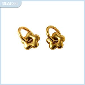 【SHANGZE4】 Punk Dangle Earrings Unique Detachable Stainless Steel Chunky Star Heart Hoop Earrings For Women Men Statement Jewelry