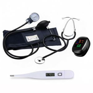 3in1 Aneroid Stethoscope BP Monitor With Fingertip Pulse Oximeter(SMH-01) And Digital Thermometer with Beeper