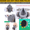 BELANJA TERMURAH Masker Gas Respirator Anti Virus Polusi Debu Dan Kacamata Terbaru 2025 Terbuat Dari Bahan Impor Pilihan Kualitas Terbaik Dirancang Dengan Canggih&Modern Menutupi Mulut Hidung Dilengkapi Filter Penyaring Hirup Udara Bersih Masker Kesehatan. 