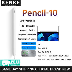 KENKE Pencil Stylus Pen can VS Apple Pencil 2 Wireless Charging iPad Pencil For Mini 6 Wireless Pairing and Palm Rejection Tilt Pen for iPad Air 4 5 Pro 11 12.9 2018-2021 For iPad Pencil with Palm Rejection Tilt Function With Magnetic Charger