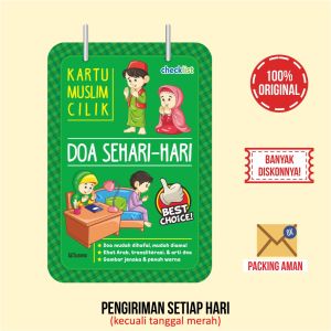 Flashcard Anak Islam Kartu Muslim Cilik Doa Sehari-hari