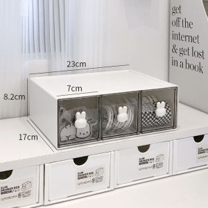 Bunny Stackable Desk Drawer Organizer Storage Box Pen Hand Notebook Storage Kotak Laci Meja桌面收纳盒