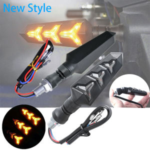 Pinph 2pcs Motorcycle Turn Signal Light Sequential Flowing Water LED Indicator Amber Lamp clignotant moto led turn signal