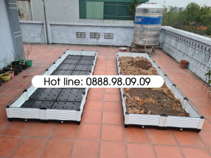 CHẬU GHÉP THÔNG MINH.KT: 350x100x23 Cm: Phù hợp mọi cây trồng và diện tích.