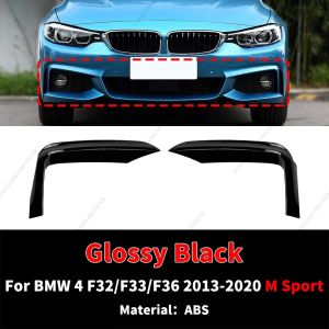 secr For BMW 4 Series F32 F33 F36 M Sport 2013-2020 Body Kit Tuning Accessories Decoration Front Fog Lamp Eyebrow Frame Cover Tirm H8M4T