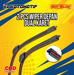 Klikoto 2 PCS Wiper Dual Karet Double Blade Frameless KHUSUS TOYOTA
