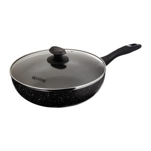 Wyking 28cm Induction Non-stick Wok Pan with glass lid