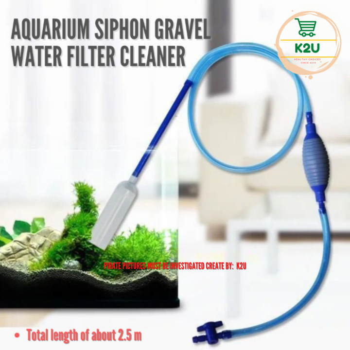 AQUARIUM Siphon Gravel Water Filter Cleaner Fish Tank Vacuum Water