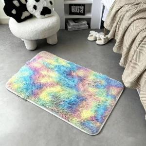 European Premium Velvet Carpet Gradient SpotSolid Color Thickened Double Fleece SoftBedroom Sofa Rug for Cozy Living Spaces