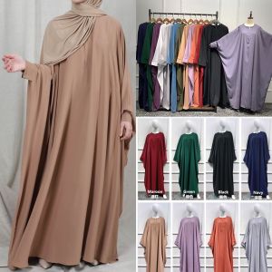Plus size Dress for Women Muslim Abaya Plain Baju Kelawar Muslimah ABAYA Kaftan