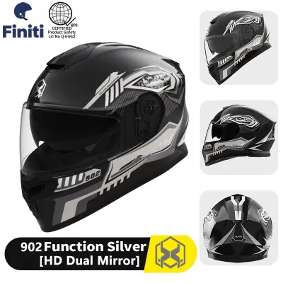 AXK 902 Motorcycle double mirror helmet full face helmet unisex (with ICC sticker)