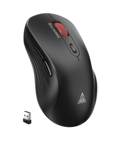 SOLAKAKA Wireless Mouse Noiseless Clicks Mouse 2.4GHz Bluetooth Rechargeable Mouse 4200dpi 7 Silent Buttons Optical Mice for Tablet/Laptop/Desktop PC(SM66)