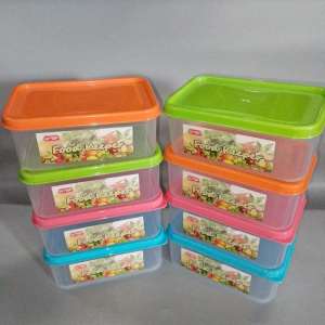 4 Pcs 850ml HITOP Food Keeper/Food Container/Lunch Box/Food Saver/Kitchen Clear Transparent Plastic Airtigt Meal Container
