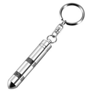 CRNGW แบบพกพาได้ แรงดันไฟฟ้าสูง แผ่นทองแดงชุบ ตัวจ่ายแสง LED อุปกรณ์ตกแต่งภายใน ไฟแอลอีดี อุปกรณ์ฤดูหนาวสำหรับฤดูหนาว พวงกุญแจรูปกุญแจ Discharger พวงกุญแจป้องกันไฟฟ้าสถิตย์ เครื่องกำจัดไฟฟ้าสถิต พวงกุญแจป้องกันไฟฟ้าสถิตย์