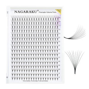 NAGARAKU 320 fans 4D-10D length mix9-14mm lashes Russian Volume lash Premade fans eyelashes