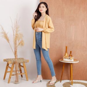 (SALE) Setelan Cardi Wanita 2in1 Tanktop CARDIGAN BELLE