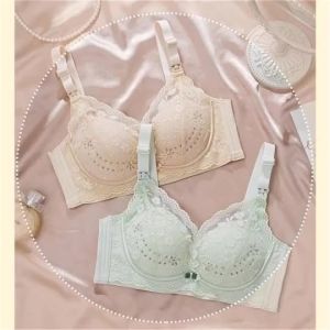 Breathable Hole Cup Nursing Underwear Thin Style Top Open Buckle Push Up Close Breasts Anti-sagging Lace Maternity Bra Breastfeeding Nursing Bra