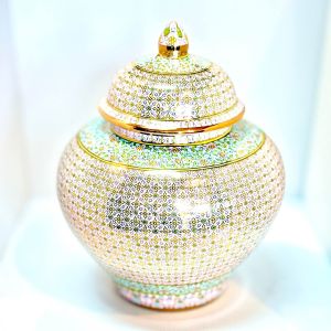 โถเต้าปูน เบญจรงค์ 4 นิ้ว Jittima Benjarong  จิตต์ติมาเบญจรงค์ (สินค้าโอทอป 5 ดาว จังหวัดสมุทรสาคร)