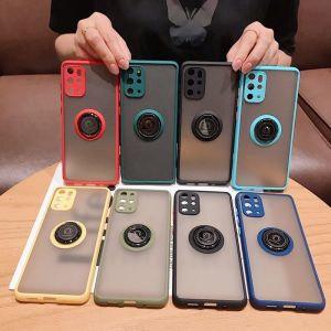 Matte case with Magnetic Ring Holder Samsung A41 A50 A50S A30S A52 A52S A53 A54 A55 A70 A70S A72 A73 A81 Note 10 lite M52 S20 Ultra S21 S22 S23 plus S21 FE J2 J4 J7 prime J4 plus J7 core 2015