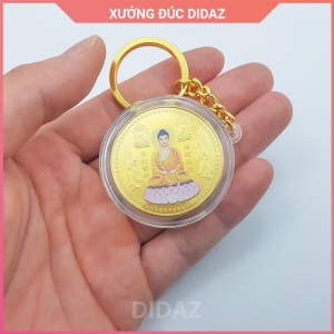 Móc Treo Chìa Khóa xe máy ô tô xe hơi Đức Phật Thích Ca Mâu Ni cầu bình an quà tặng ý nghĩa cho người thân
