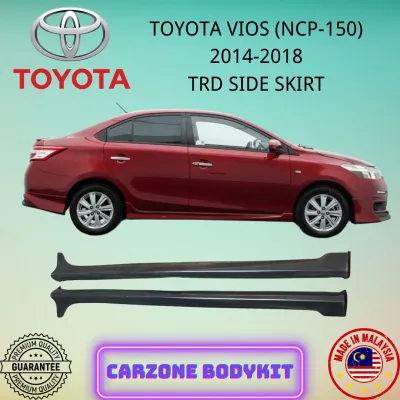 TOYOTA VIOS (NCP-150) TRD SIDE SKIRT (PU) 2014 2015 2016 2017 2018 BODYKIT CAR
