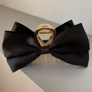 Ready Stock Malaysia ⁑ Elegant Sweet Satin Ribbon Metal Hair Claw Hair Pin