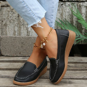 Soft-Soled Round-Toe Flat Solid Color Simple Summer New Large Size Casual WomenS Shoes In Stock