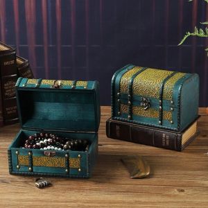 SUN ME Antique Wooden Storage Box Wooden Antique Finish Jewelry Keepsakes Box Durable Carved Design Organizers Case Bedroom