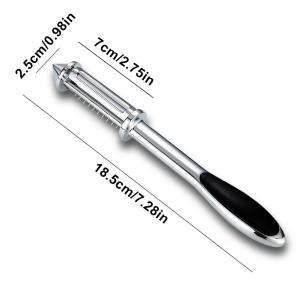 3 in1German Multi-function Peeler Vegetable Peeler  Multifunctional Stainless Steel Peeler Non-Slip Handle for Potatoes Carrots Apples Pears Stainless Steel Vegetable Peeler for Potato Apple Veggie Fruit Kitchen Tool