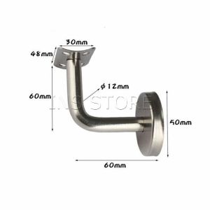 INS 1 ชิ้น ขาราวบันได สแตนเลส เกรด 304 ขาราวบันได เส้นโค้ง/แบน ทนทาน Stair handle bracket