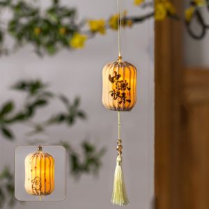 VGLPOP mid autumn festival lantern 灯笼中秋节 New Chinese Mid-Autumn Festival Lantern Luminous Ancient Style Small Lantern Ornament Portable Decorative New Chinese Tassel Lantern Mid Autumn Festival