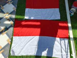 BENDERA MERAH PUTIH KAIN KATUN 120CM X 80CM DEKORASI BENDERA KANTOR